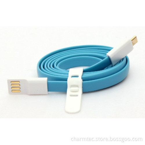 Flat-Designed Charging Data Sync Cable, Micro to USB, 1200 Mm Long
